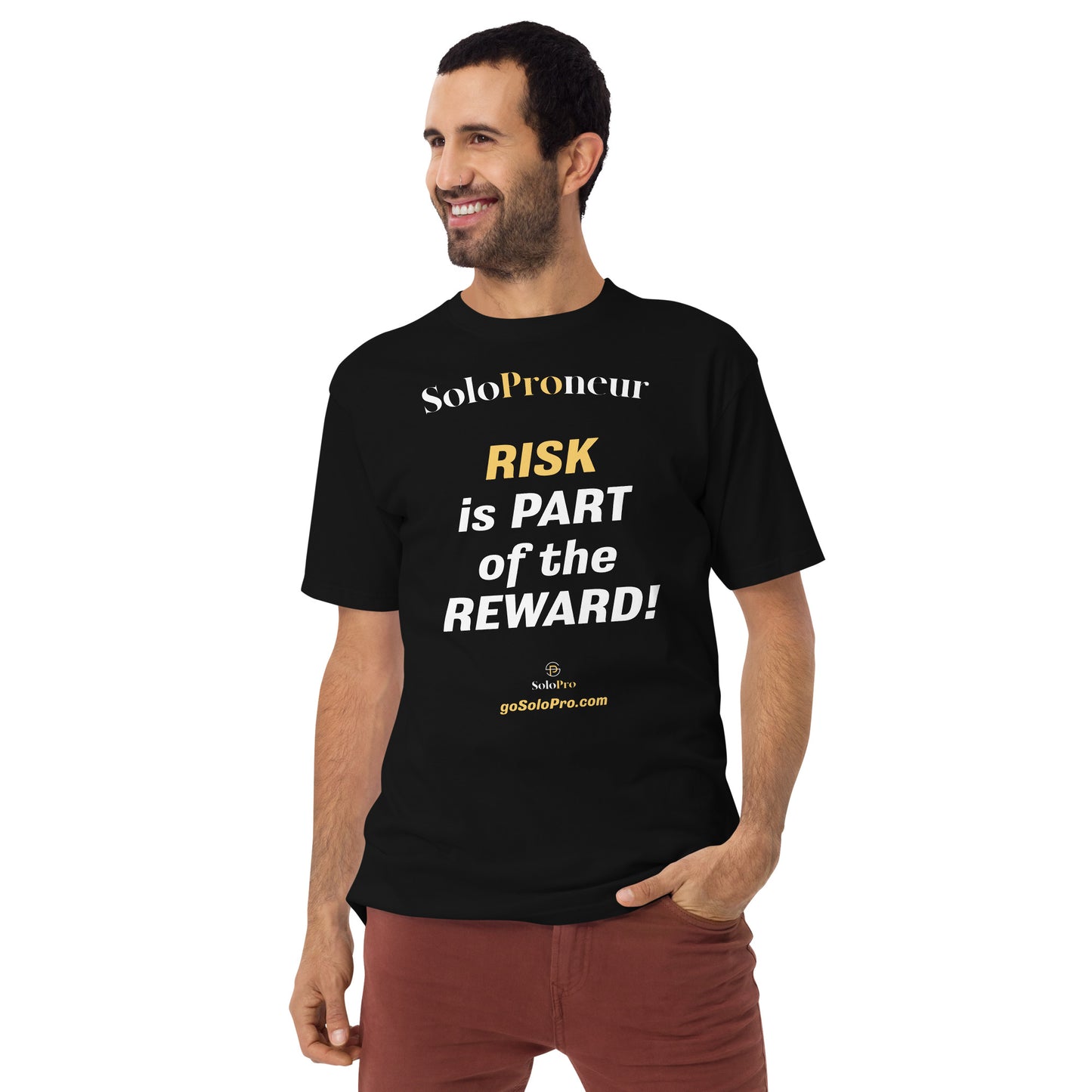 "RISK is PART of the REWARD!" -﻿ Men’s premium heavyweight tee