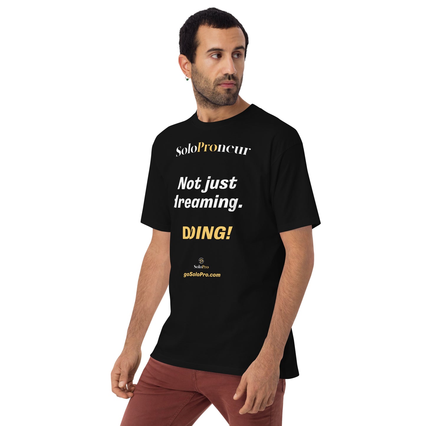 "Not just dreaming. Doing!" - Men’s premium heavyweight tee