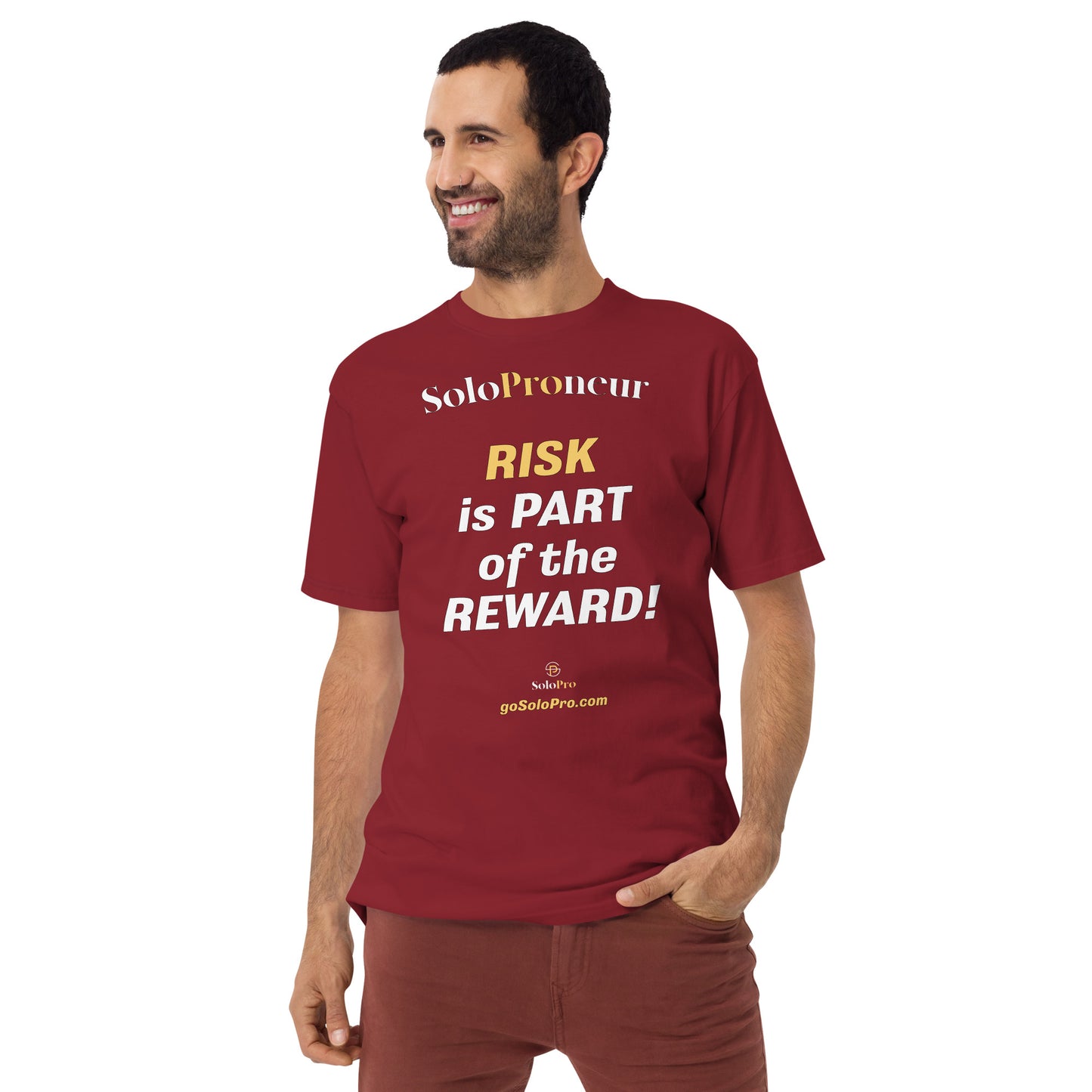 "RISK is PART of the REWARD!" -﻿ Men’s premium heavyweight tee