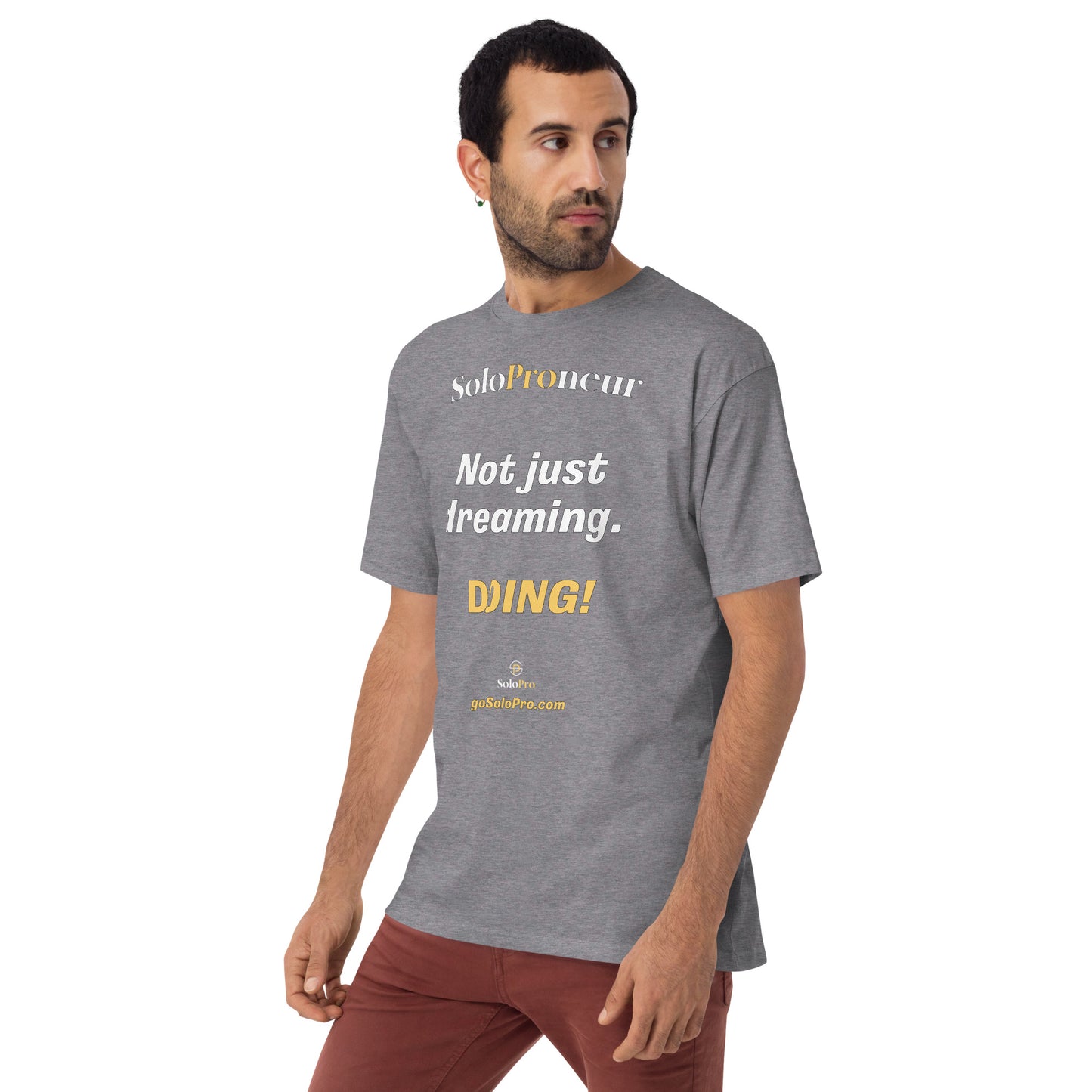 "Not just dreaming. Doing!" - Men’s premium heavyweight tee