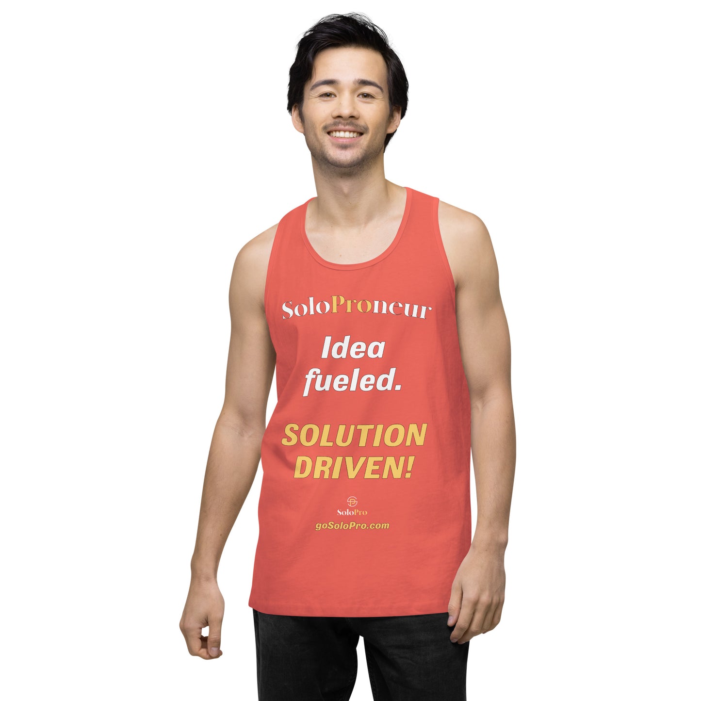 "Idea fueled. SOLUTION DRIVEN!" - Men’s premium tank top