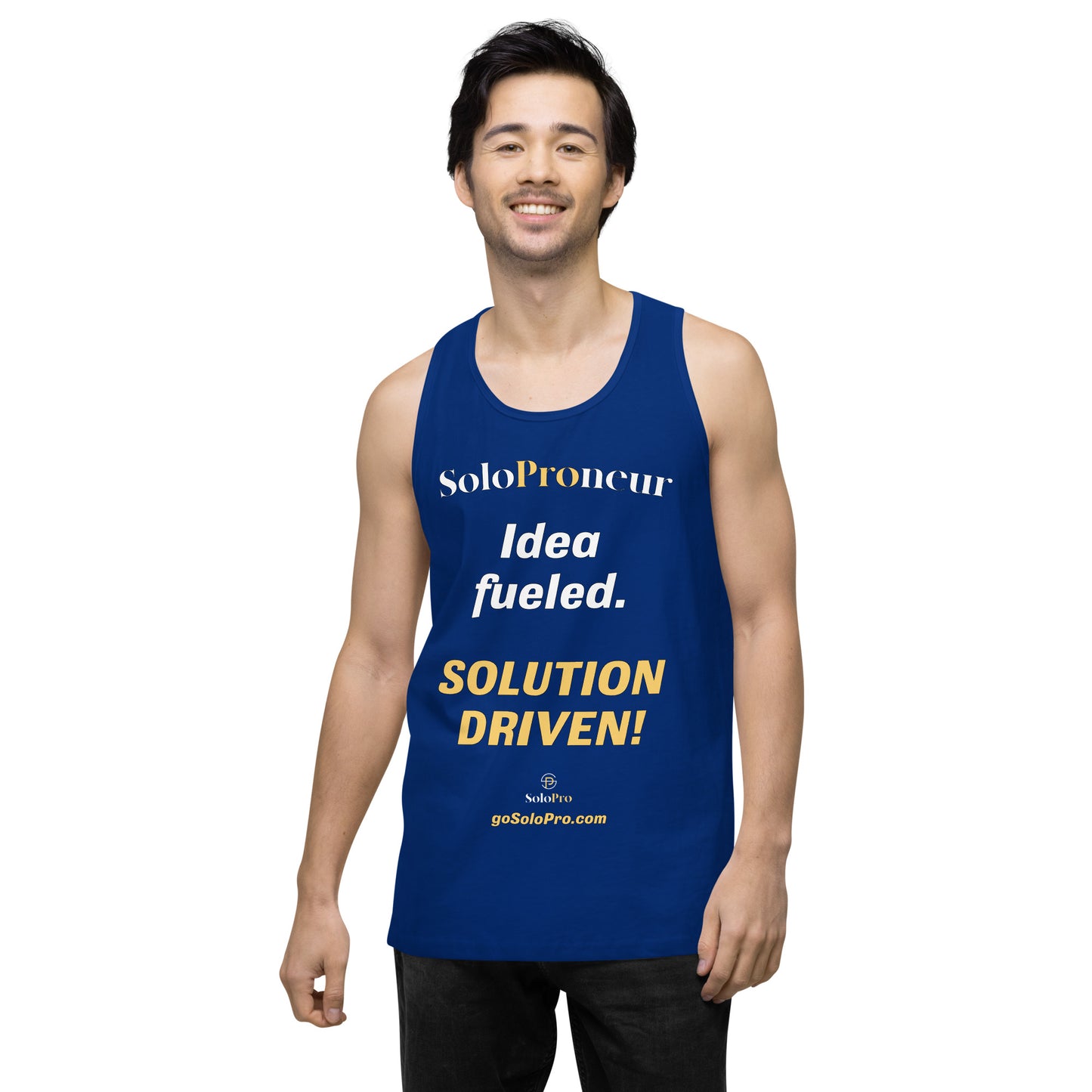 "Idea fueled. SOLUTION DRIVEN!" - Men’s premium tank top