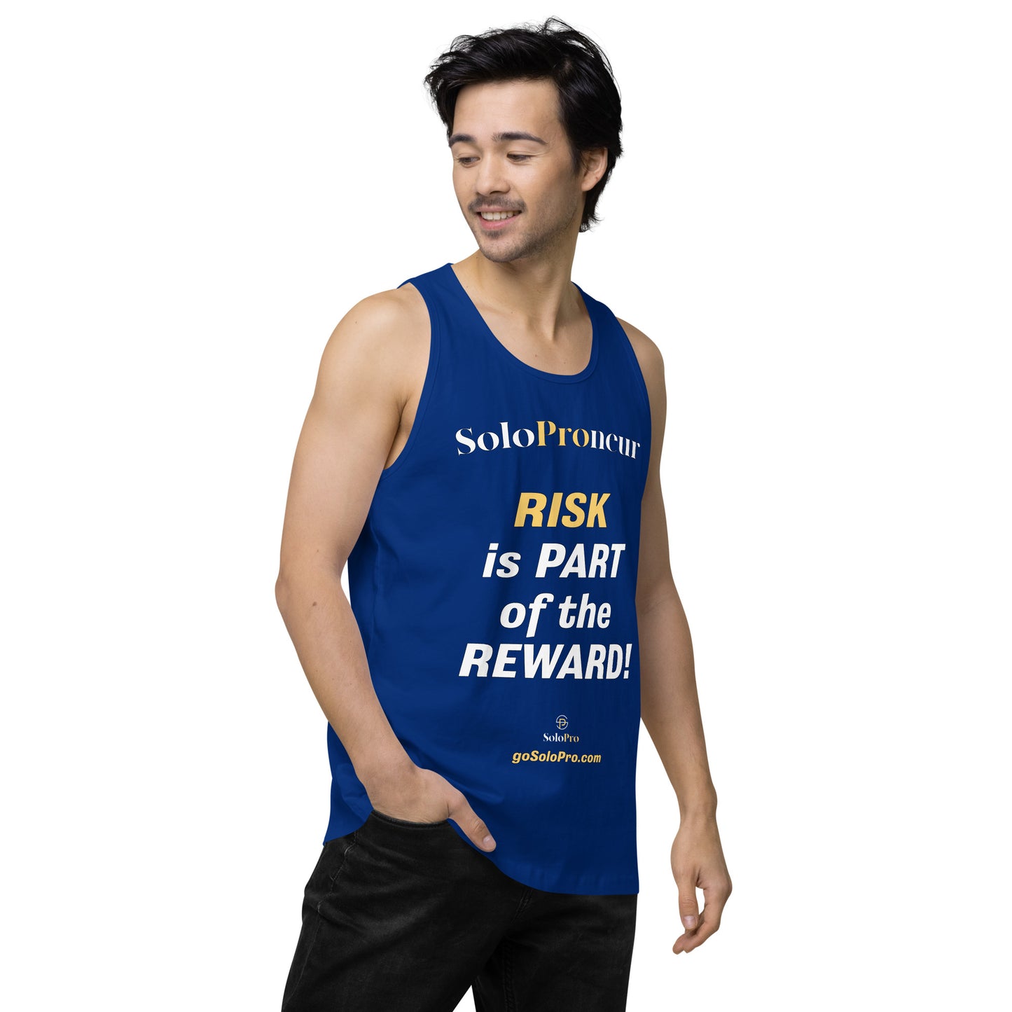 "RISK is PART of the REWARD!" -﻿ Men’s premium tank top